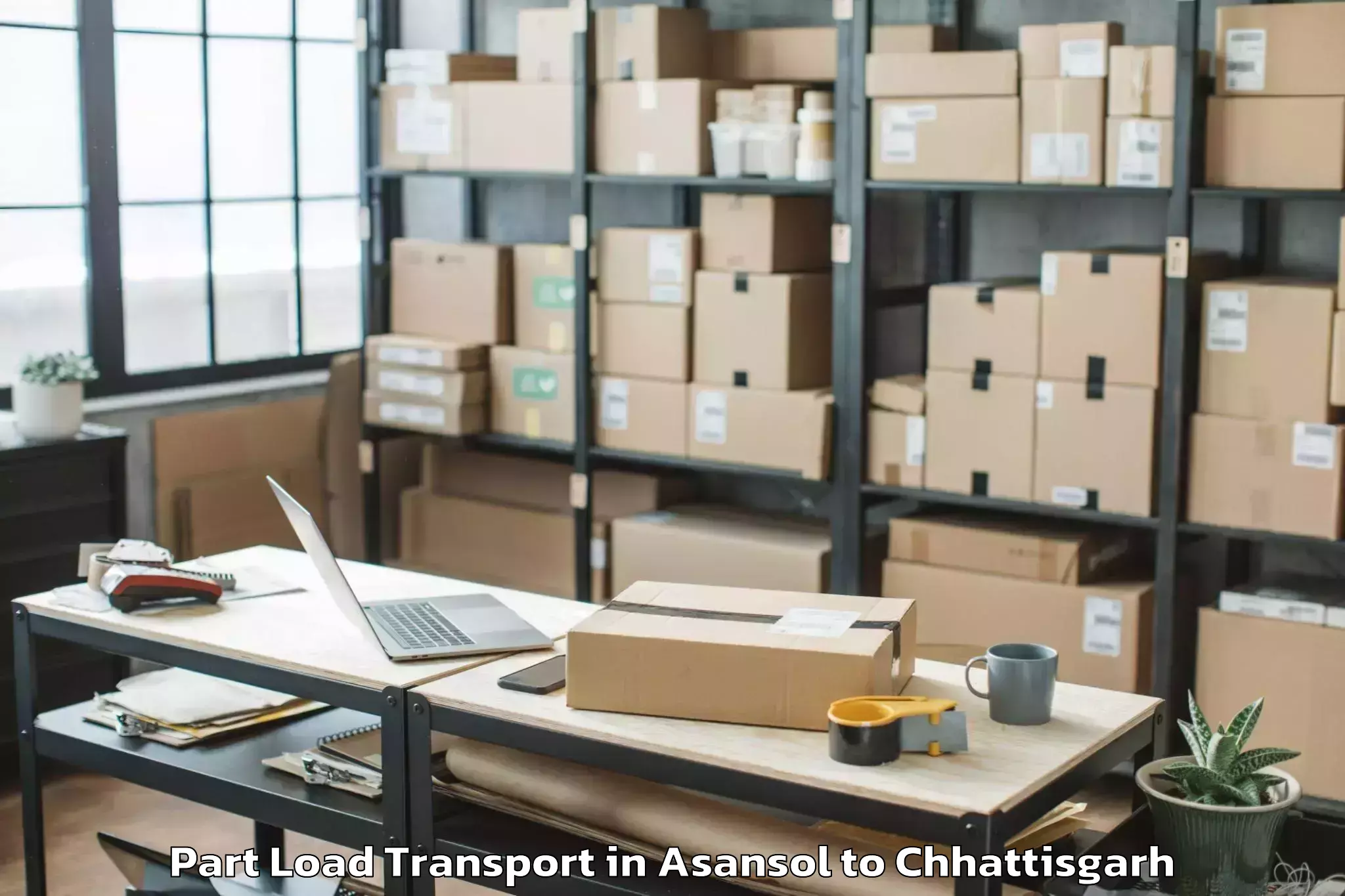 Affordable Asansol to Chirimiri Part Load Transport